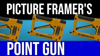 PICTURE FRAME POINT GUN first time using the Logan F5002 point gun for picture framing [upl. by Oreves540]