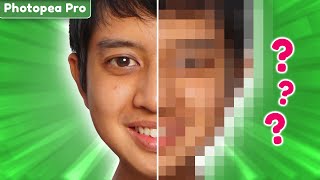 Photopea Tutorial  How to Selectively Pixelate any Image [upl. by Oilla]