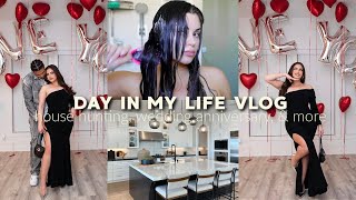 DAY IN MY LIFE VLOG♡ house hunting post vacay rest celebrating our wedding anniversary amp more [upl. by Teuton]