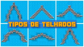 COMO FAZER TELHADOS  APRENDA A CONSTRUIR NO MINECRAFT [upl. by Ayotas]