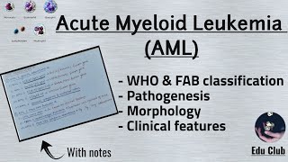 Acute Myeloid Leukemia  AML  WHO classification  FAB classification  Pathology [upl. by Soluk984]