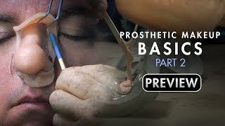 Prosthetic Makeup Basics  Gelatin Facial Appliances Part 2  PREVIEW [upl. by Ailema]