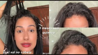 3 Meses em Transição Capilar  Usei sal no cabelo 🧂😰 [upl. by Keefe]