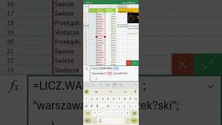 13 Excel Abecadło funkcji litera L LICZWARUNKI [upl. by Araiek]
