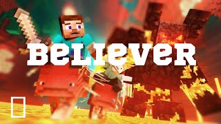 🎶🎙️AMV Believer  AyaanKnight Minecraft Animation  Music Video Nether Titan [upl. by Talanian683]