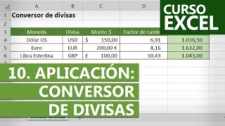 Curso de Excel 2024  Ejercicio 10 Convertidor de divisas [upl. by Tevis528]