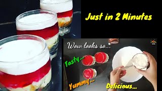 Custard Trifle  Glass Trifle Recipe  Jelly Custard Recipe [upl. by Stefa]