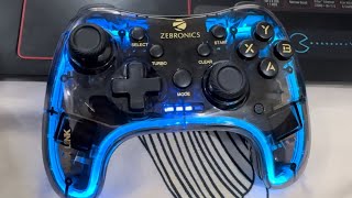 ZEBRONICS MAX LINK WIRELESS GAMEPAD  RGB LIGHTS  zebronics unboxing rgblight gamepad ytshort [upl. by Nilkcaj843]