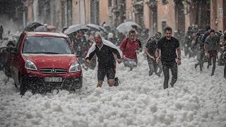 The Most Destructive Hail of 2024 Incredible Destruction Caught on Camera [upl. by Winola]