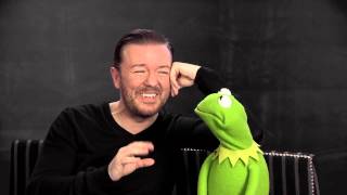 Ricky Gervais and Constantine  In Conversation  On Muppets Most Wanted  OFFICIAL HD [upl. by Neelloc]