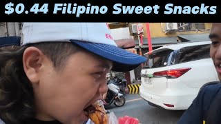 044 Toron Filipino Sweet Snacks on the Streets of BinondoManila Philippines🇵🇭 [upl. by Olivette]