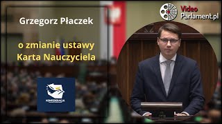 Grzegorz Płaczek  o zmianie ustawy Karta Nauczyciela [upl. by Luedtke226]