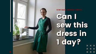 Sewing an apron dress last minute ✂️  Pinafore dress tutorial 💖 [upl. by Gittle]