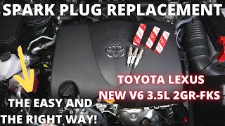 How to change Spark Plugs on New Toyota V6 Engine 2GRFKS 35L D4S [upl. by Lynch]