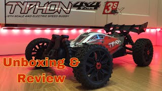 Arrma Typhon 3s BLX unboxing and first run [upl. by Lune]