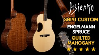 Official Demo Hsienmo Shiyi Custom Engelmann Spruce Double top  Quilted Mahogany bamps [upl. by Bunni]