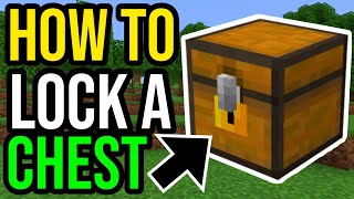 How To Lock A Chest In Minecraft PSXboxPE [upl. by Nove]