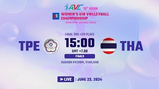 FINAL 3RD4TH  TPE VS THA  15th Asian Womens U18 Volleyball Championship [upl. by Amees1]