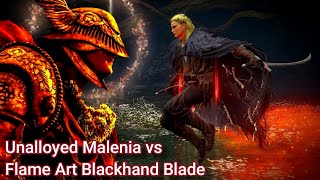 Flame Art Blackhand Blade VS Unalloyed Malenia [upl. by Ajnin]