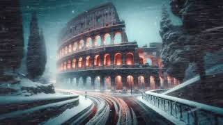 Blizzard at Rome’s Colosseum  Soothing Sleep with Snowfall and Ancient Wind Sounds [upl. by Yatnuhs48]