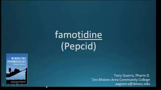 How to pronounce famotidine Pepcid Memorizing Pharmacology Flashcard [upl. by Stratton318]