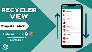 RecyclerView in android studio  2024 JellyFish Tutorial  Kotlin [upl. by Aric]