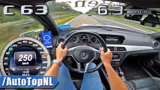 C63 AMG F1 MEDICAL CAR TOP SPEED on AUTOBAHN NO SPEED LIMIT by AutoTopNL [upl. by Soalokin]