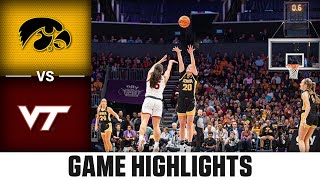 Iowa vs Virginia Tech Game Highlights  202324 ACC Women’s Basketball [upl. by Luhem391]