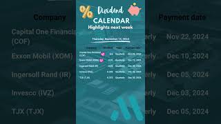 Dividend Calendar Highlights next week November 11  15 [upl. by Kris]