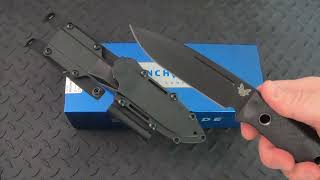 BENCHMADE BUSHCRAFTER CARBON FIBER KNIFE 163BK [upl. by Aehsal]