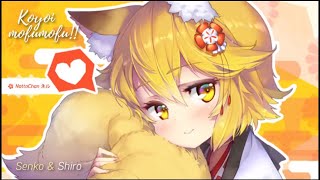 NattoChan ネル Sewayaki Kitsune no Senko San FULL OP「Koyoi mofumofu⌋ by Senko amp Shiro [upl. by Nelra]