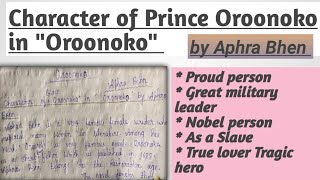 Character of Oroonoko in the novel quotOroonokoquot by Aphra Bhen l Role played by Oroonoko l [upl. by Crispas]