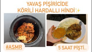 ASMR  Yavaş Pişiricide Slow cooker Körili Hardallı Hindi🥘Slow Cooker soslu hindi tarifi✨asmr🎧 [upl. by Thayne562]