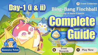 Genshin Impact 48 New Event  Bing Bang Finchball  Challenge Day 1  Complete Guide [upl. by Flight]