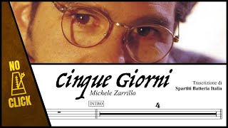 Cinque Giorni  Michele Zarrillo drumless  spartito PDF NO CLICK [upl. by Trstram]