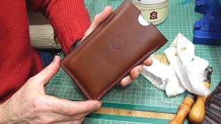 Making A Leather Phone Case  Step By Step Project [upl. by Carmelina]