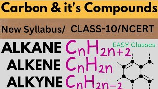 Carbon amp its compoundsAlkaneAlkeneAlkyneClass10 functional structure [upl. by Kall236]