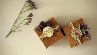 Cómo hacer una caja kraft 🎁  Sorprende a los invitados de tu boda DIY [upl. by Brittne147]