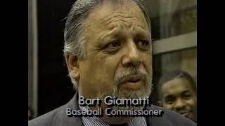 Pete Rose fights back against Bart Giamatti  CBS EVENING NEWS 6191989 [upl. by Salas269]