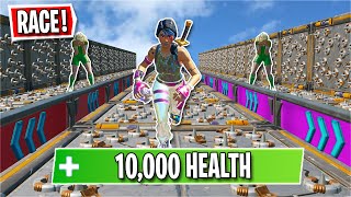 This 10000 HEALTH Deathrun race is HARD Fortnite Creative [upl. by Kolosick]