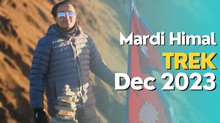 Mardi Himal Trek in December 4 days  itinerary Budget  Winter trek [upl. by Tterb]