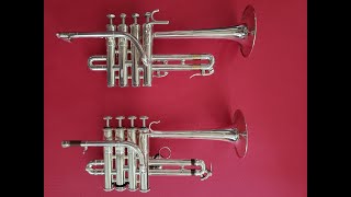 Bach Artisan AP190 vs Schilke P54 piccolo trumpet playing comparison [upl. by Telfore499]