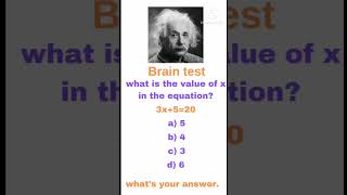 brain test  math quiz  shorts  YouTube shorts [upl. by Alyl]