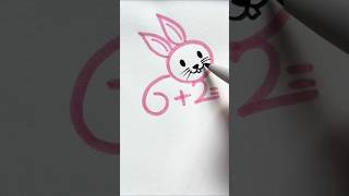 Learn How to Draw Rabbit with 6amp2 NumberRabbit easy drawing step by stepsimple and beautifushorts [upl. by Schear441]