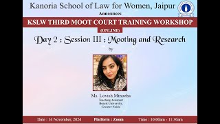 KSLW Third Moot Court Training Workshop [upl. by Arette]