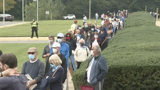 Long lines in Virginia US as early presidential election voting begins [upl. by Hare90]