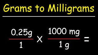 How To Convert From Grams to Milligrams  g to mg [upl. by Brodench]