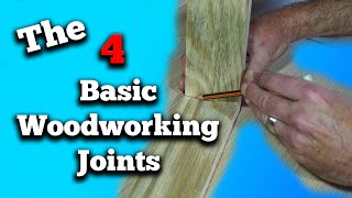 Wood joinery for beginners the 4 essential woodworking joints types [upl. by Madalena]