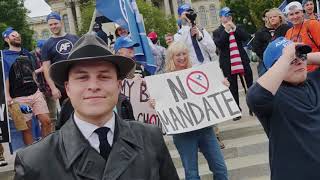 Beardson Beardly Pressed By AF MAGA Boomer Lady At Anti Coof Mandate Rally Springfield [upl. by Salomi]