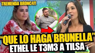 Ethel Pozo molesta y se niega a presentar nota del Loco Vargas tras bronc4 entre Tilsa y Brunella [upl. by Iney210]